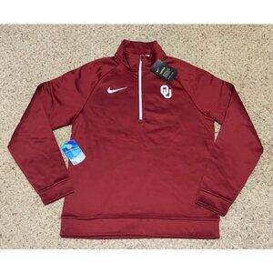 Oklahoma Sooners Nike Therma Dri Fit 1/2 Zip Pullover Size Medium Brand New Tags